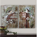 Furniture Rewards - Uttermost Birds in a Cage Painting